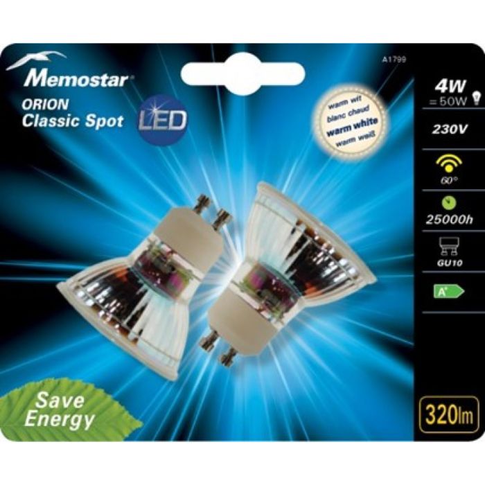 S.MEMO. ORION CLASSIC LED SPOT X2 GU10 4W 6ST