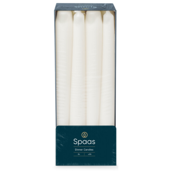 D.SPAAS DINNERKAARSEN WIT 10X8ST