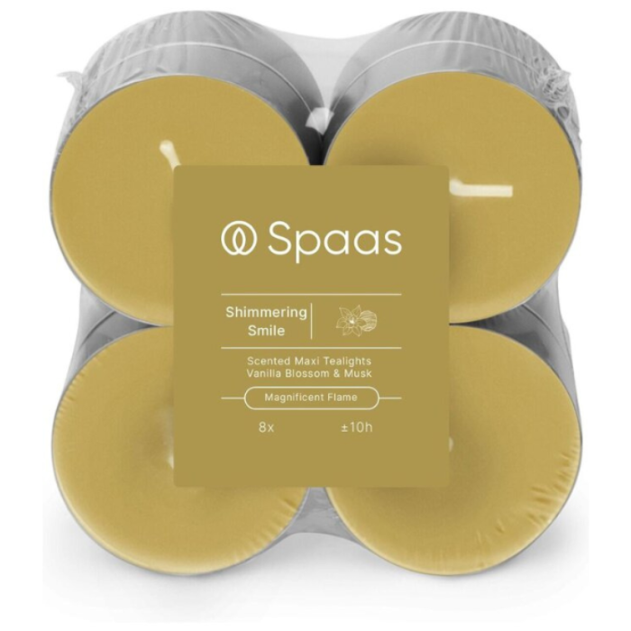 P.SPAAS GEPARF.THEELICHT.MAXI SHIMMERING SMILE 8X8ST