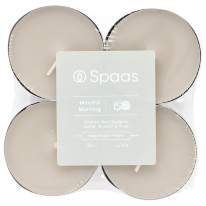 P.SPAAS GEPARF.THEELICHT.MAXI MINDFUL MORNING 8X8ST