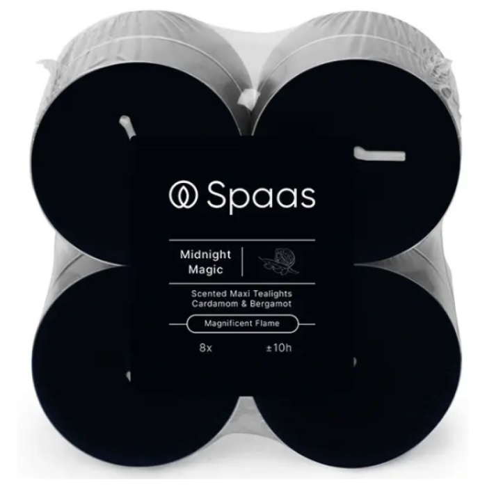 P.SPAAS GEPARF.THEELICHT.MAXI MIDNIGHT MAGIC 8X8ST