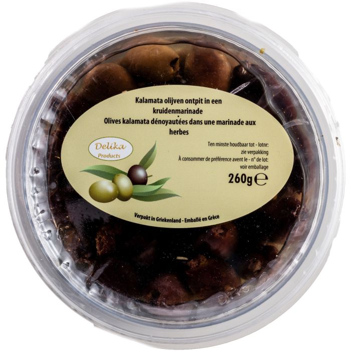 D.DELIKA KALAMATA OLIJVEN ONTPIT MARINADE 6X260GR