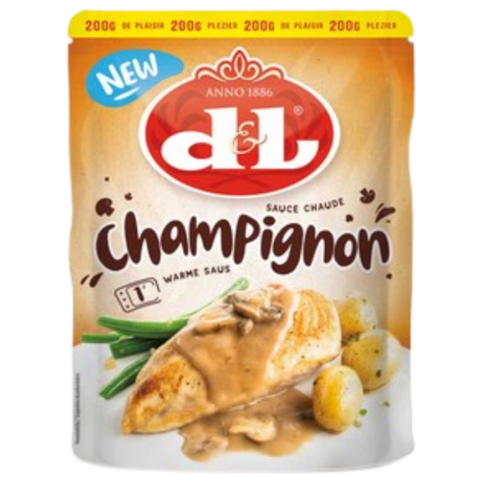 B.DL WARME CHAMPIGNONSAUS 6X200ML POUCH