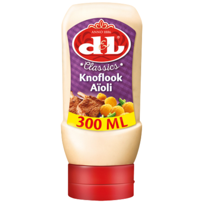 B.DL KNOFLOOKSAUS SQZ 12X300ML A