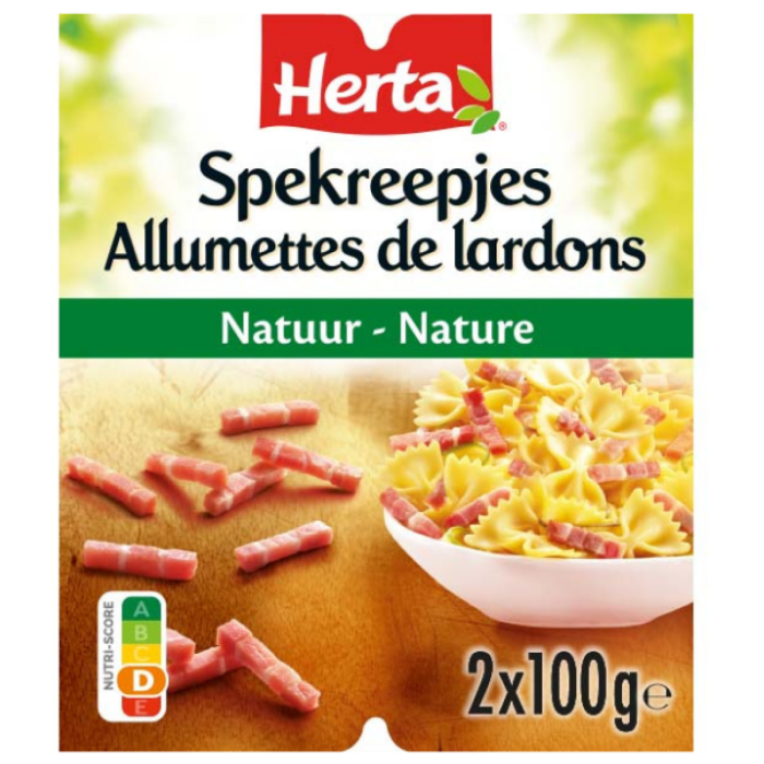 HERTA SPEKREEPJES NAT.6X(2X100GR) C°a