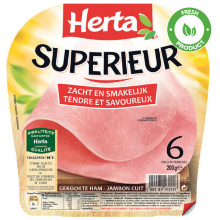 HERTA EXTRA ACHTERHESP 6SN 6X200GR