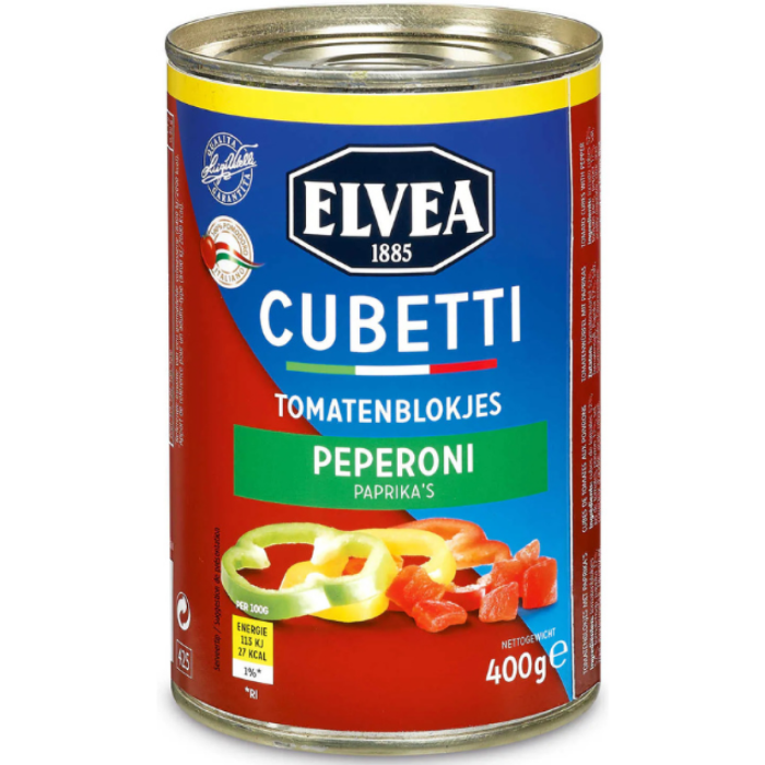D.ELVEA CUB.PAPRIKA 12X(2X400GR) 2DE 1/2 P