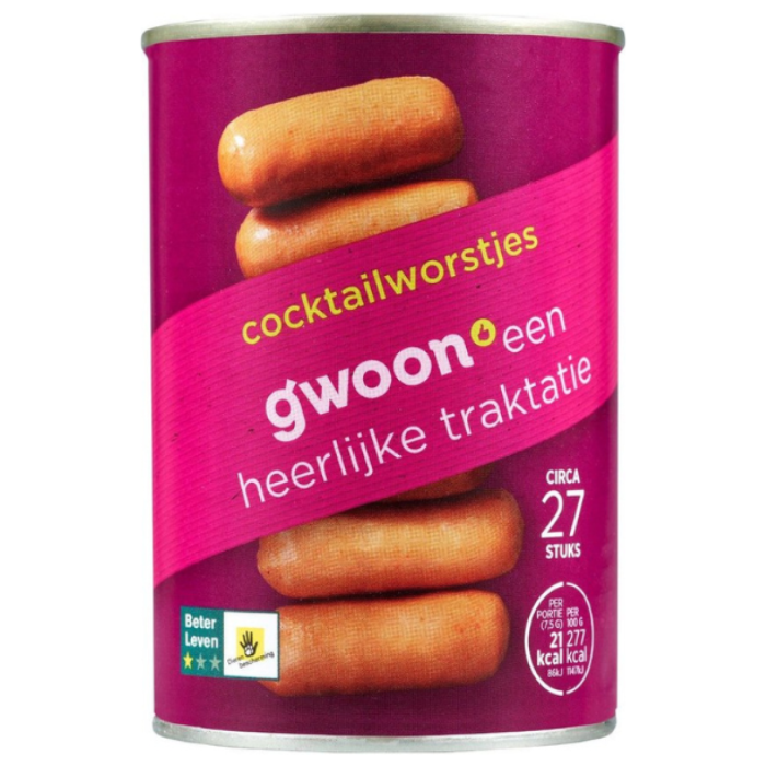 B.GWOON COCKTAIL WORSTJES 12X400GR