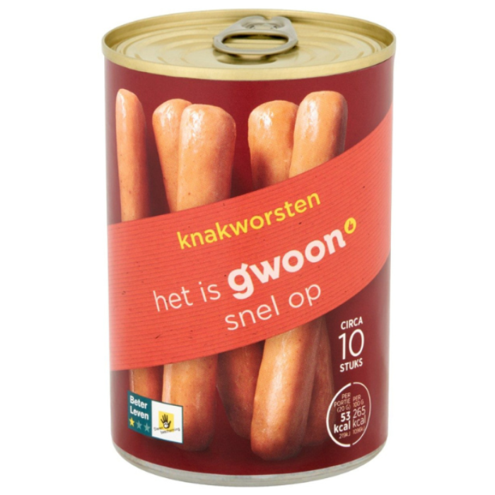 B.GWOON W.WORSTJES/KNAKWORST 12X10ST