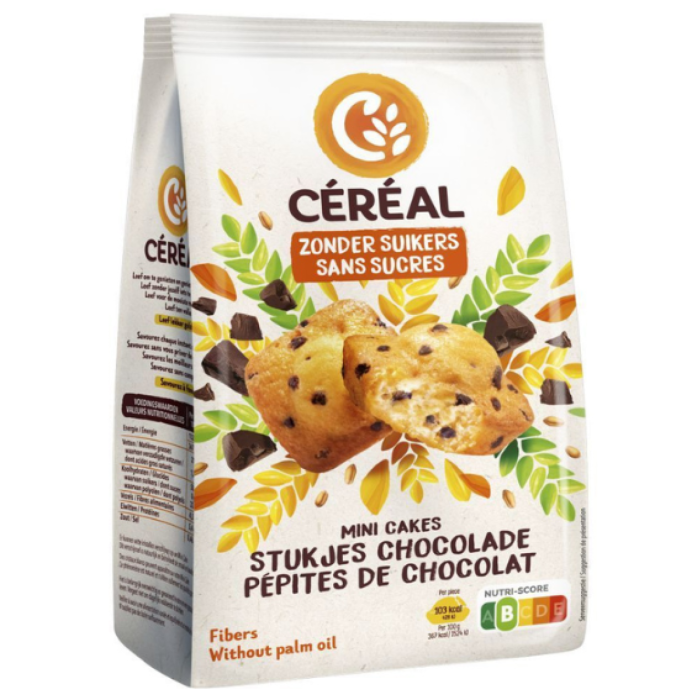 S.CER.MINI CAKES CHOCOLADE STUKJES 6X196GR A