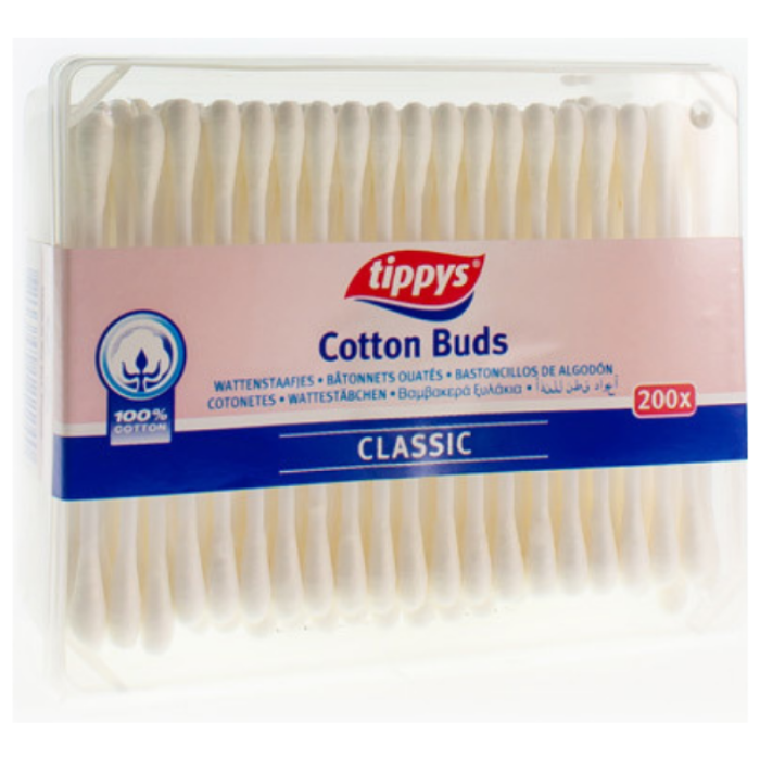 P.TIPPYS OORSTOKJES POTJE 24X200ST