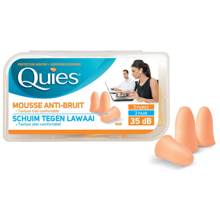 P.QUIES GEHOORBESCHERMING SCHUIM HUIDSKLEUR 12X8ST A