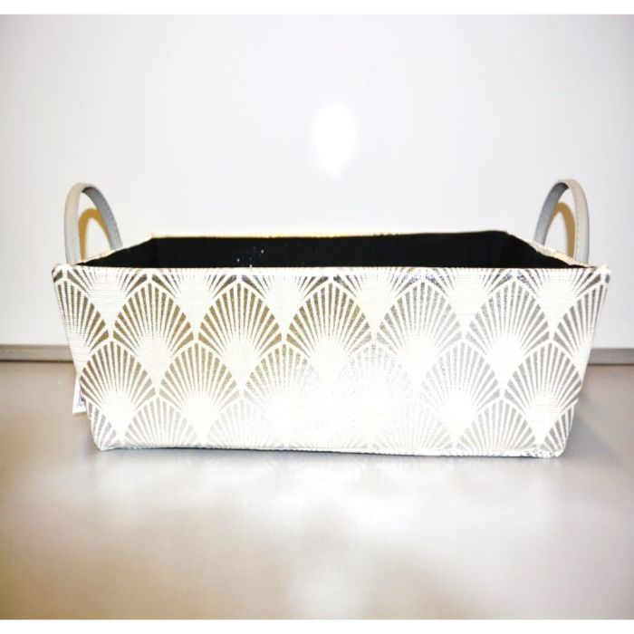 S.RECHTHOEKIG BAKJE FANTASIE ZILVER