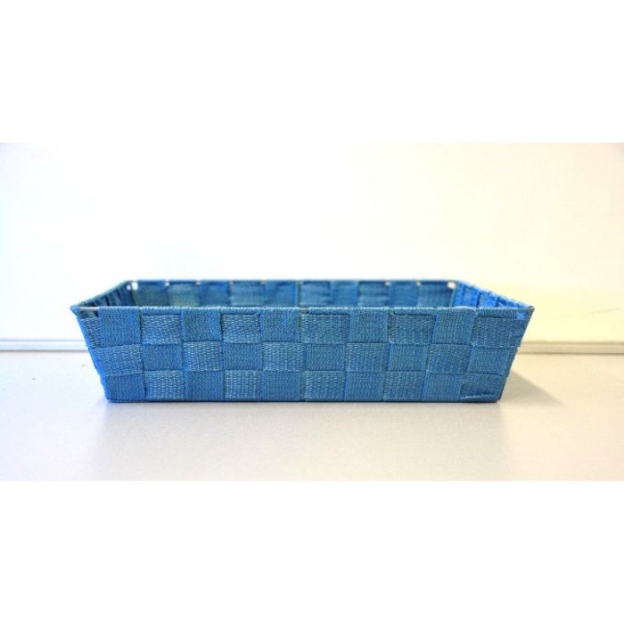 S.RECHTHOEKIG GEWEVEN MAND M BLAUW