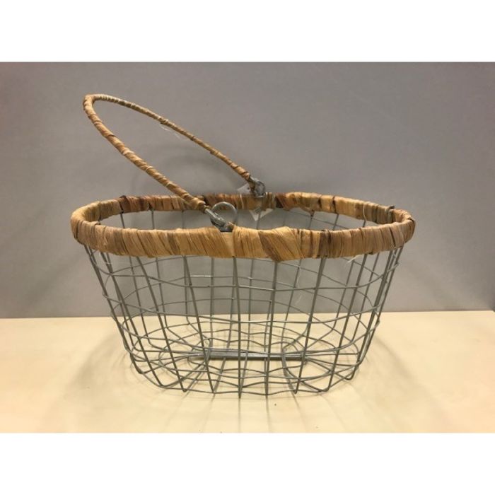 S.OVALE IJZEREN MAND MET HENGSEL