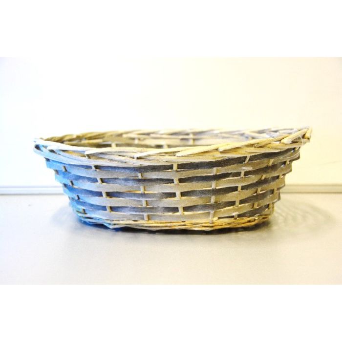 S.OVAAL MANDJE WHITEWASHED GRIJS