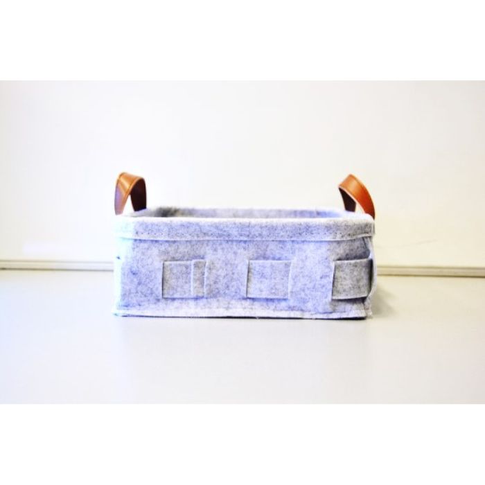 S.VIERKANTE MAND VILT LICHTGRIJS