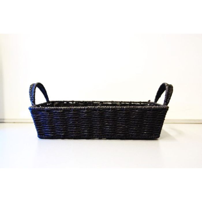 S.RECHTHOEKIGE MAND PAPIER ZWART SMALL