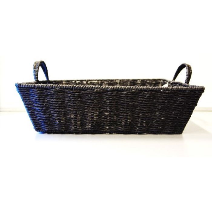 S.RECHTHOEKIGE MAND PAPIER ZWART LARGE