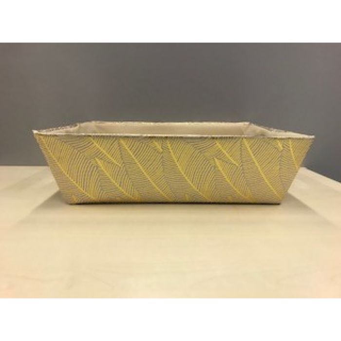 S.RECHTHOEKIG BAKJE FANTASIE VEREN GOUD