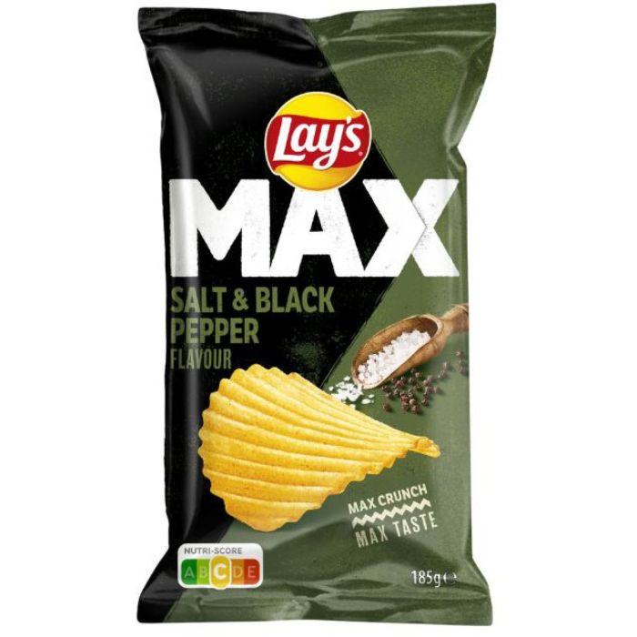 Z.LAY'S MAX SALT&BLACK PEPPER 22X185GR
