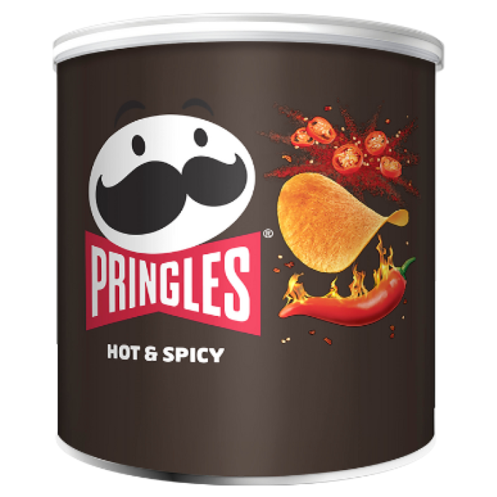 P.PRINGLES CHIPS HOT & SPICY 12X40GR