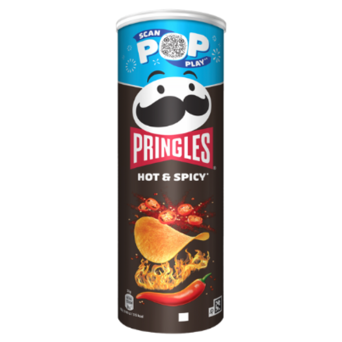 P.PRINGLES CHIPS HOT&SPICY 19X165GR
