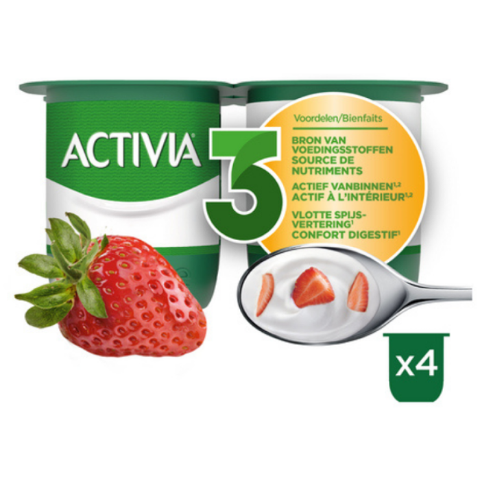P.ACTIVIA AARDBEI 6X(4X125GR)A
