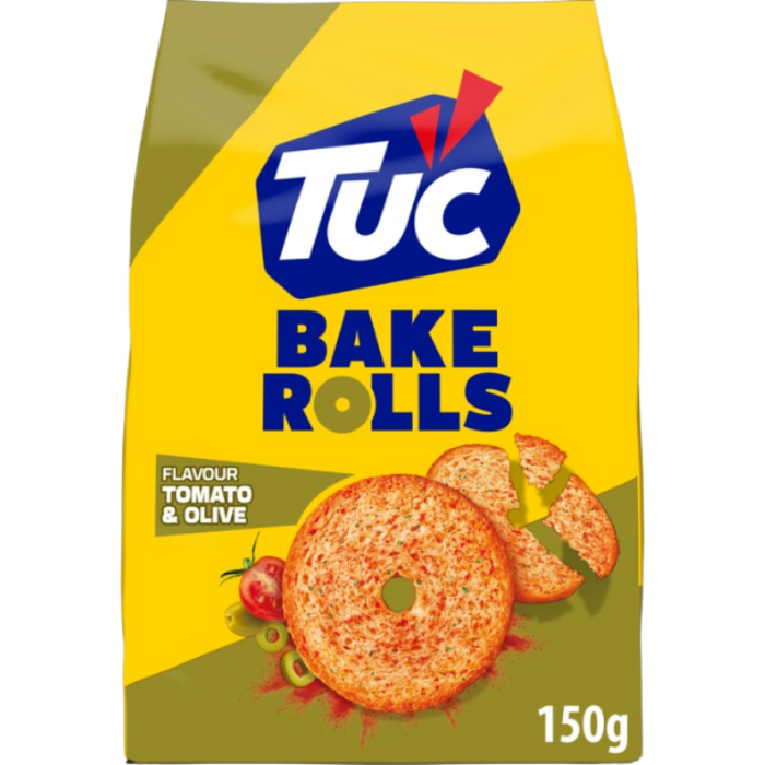 P.LU TUC BAKE ROLLS TOMATO & OLIVE 8X150GR