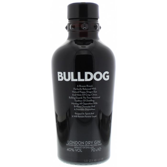 F.BULLDOG DRY GIN 40* 6X70CL