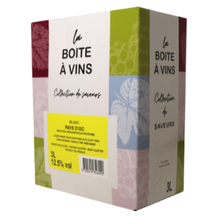F.LA BOITE A VINS BIB WIT 4X3L