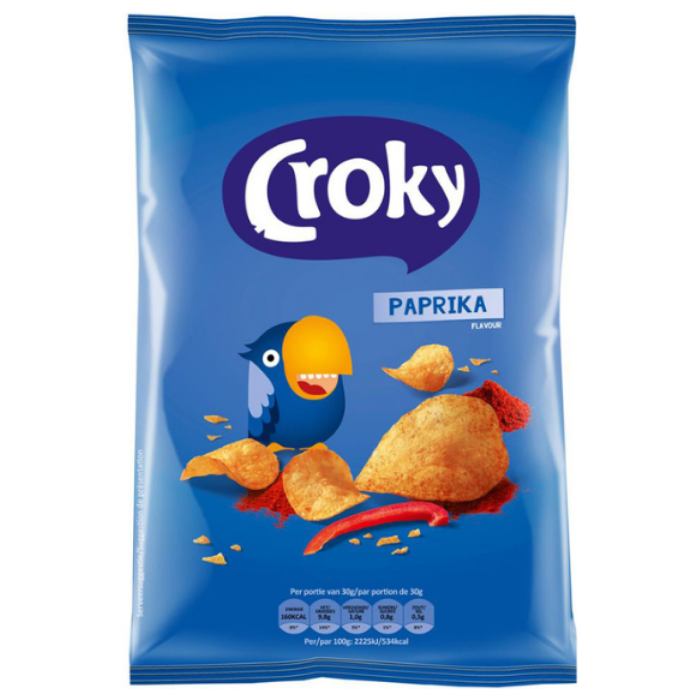 P.CROKY CHIPS PAPR.12X100GR