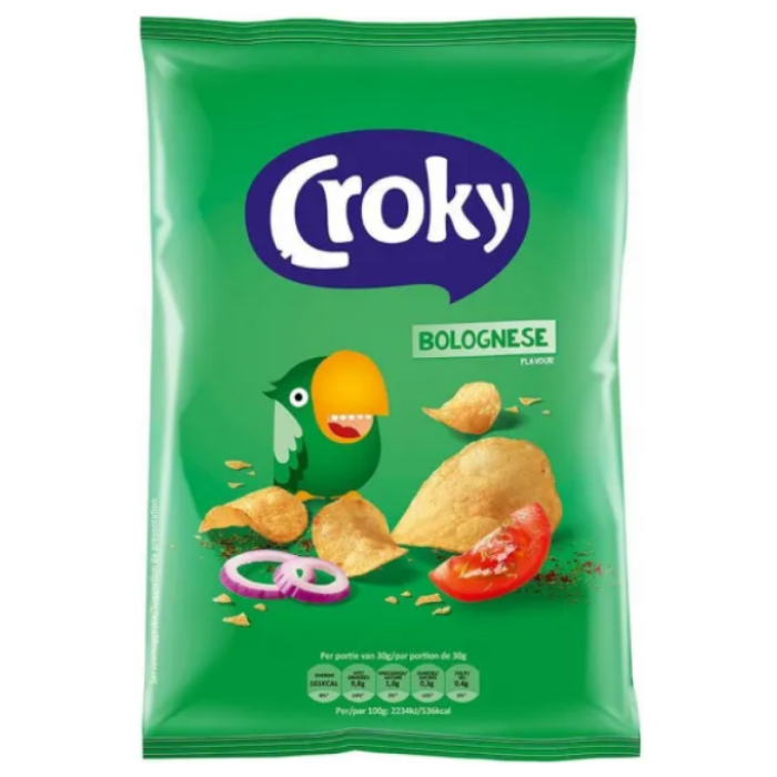 P.CROKY CHIPS BOLOGN.12X100GR