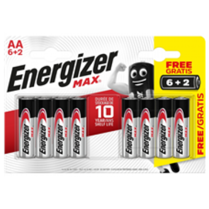 S.ENERGIZER MAX LR6 AA BL 12X(6+2) PROMO