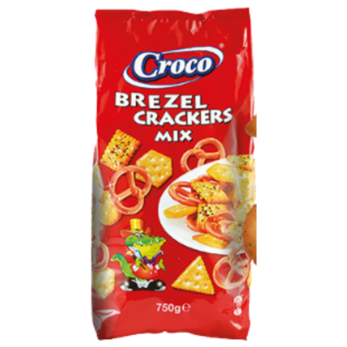 P.CROCO MINI CRACKERS & BREZELS 4X750GR