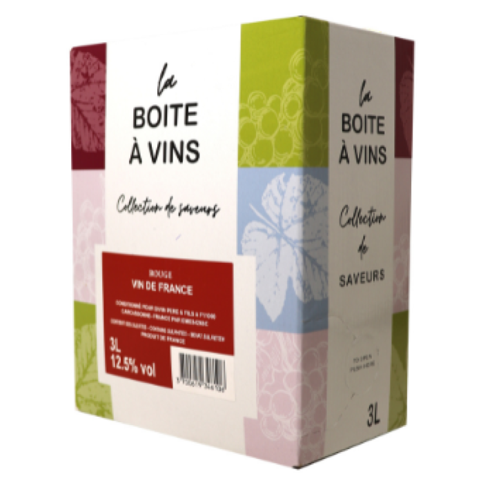 F.LA BOITE A VINS BIB ROOD 4X3L