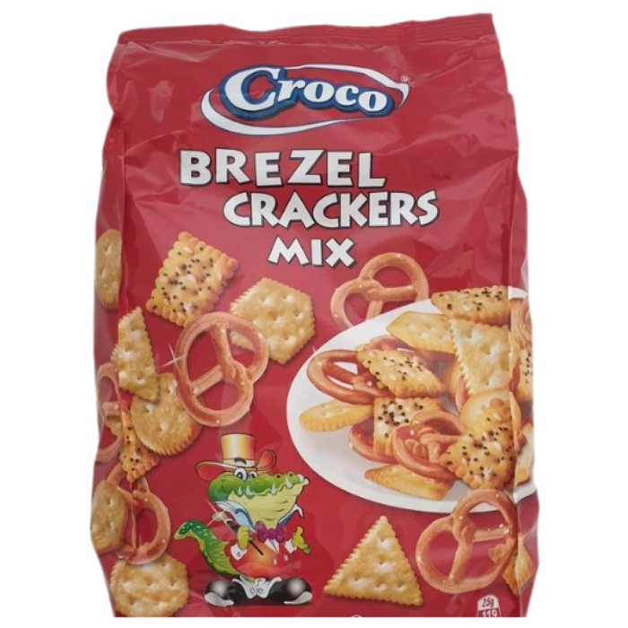 P.CROCO MINI CRACKERS & BREZELS 12X250GR
