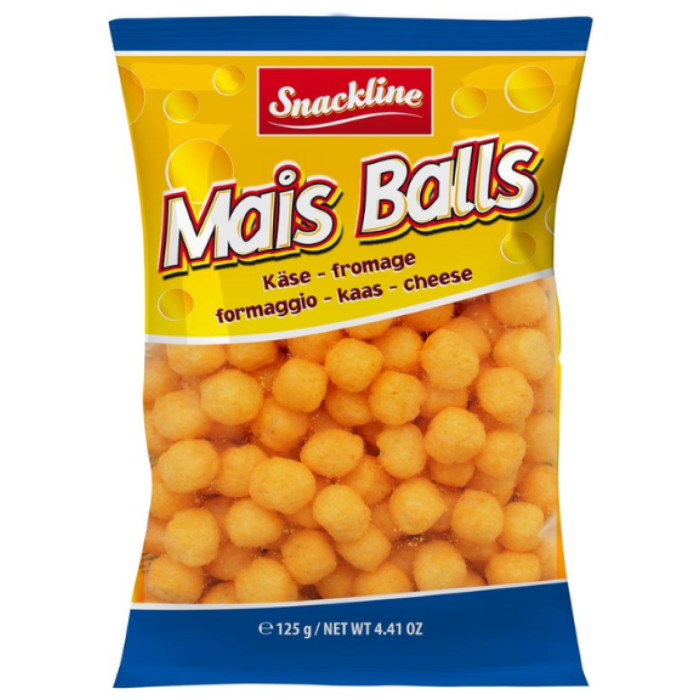 P.SNACKLINE MAIS BALLS KAAS 20X125GR
