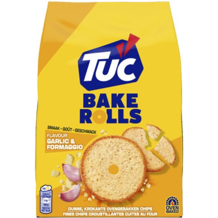 P.LU TUC BAKE ROLLS GARLIC & FORMAGGIO 8X150GR