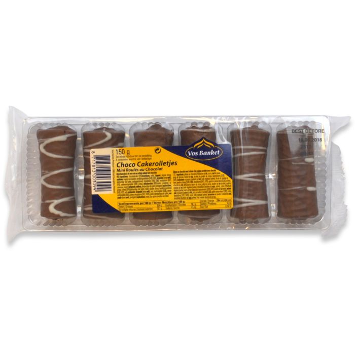 P.VOS CHOCO CAKEROLLETJES 12X150GR