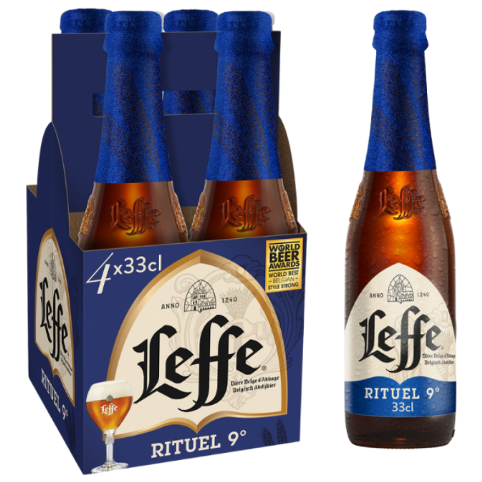 F.LEFFE RITUEL BLAUW 9° 6X4X33CL CLIP C°
