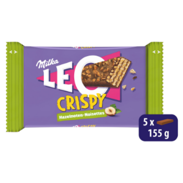 P.MILKA LEO CRISPY NUTS 16X(5X31.5GR)