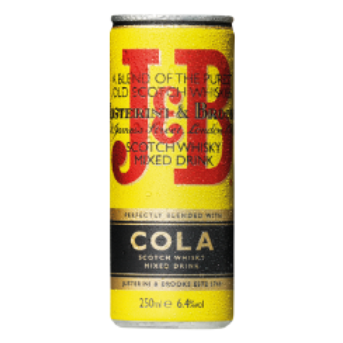 B.J&B WHISKY COLA BLIK 12X25CL C°