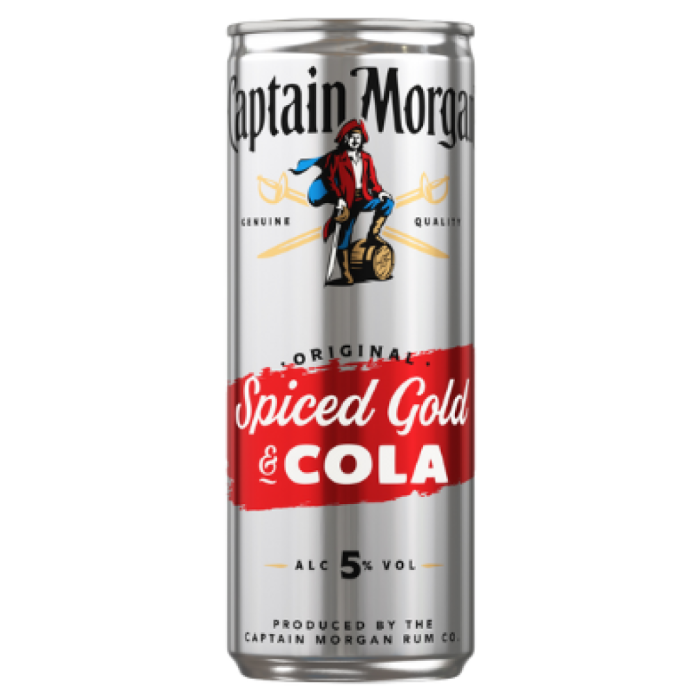 B.CAPTAIN MORGAN RUM COLA 12X25CL A