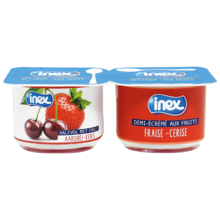 INEX YOGH.AARDBEI KERS 12X(2X100GR)