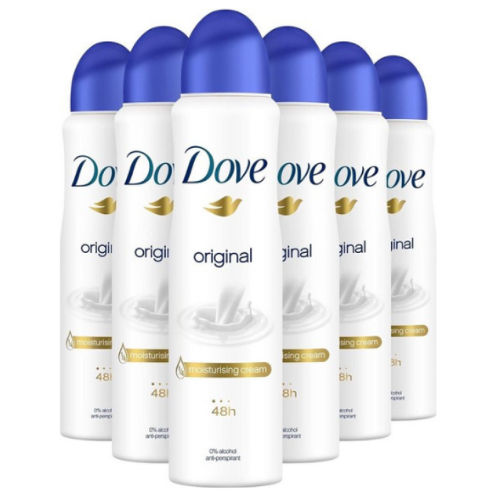 F.DOVE DEO SPRAY REGULAR 6X150ML A