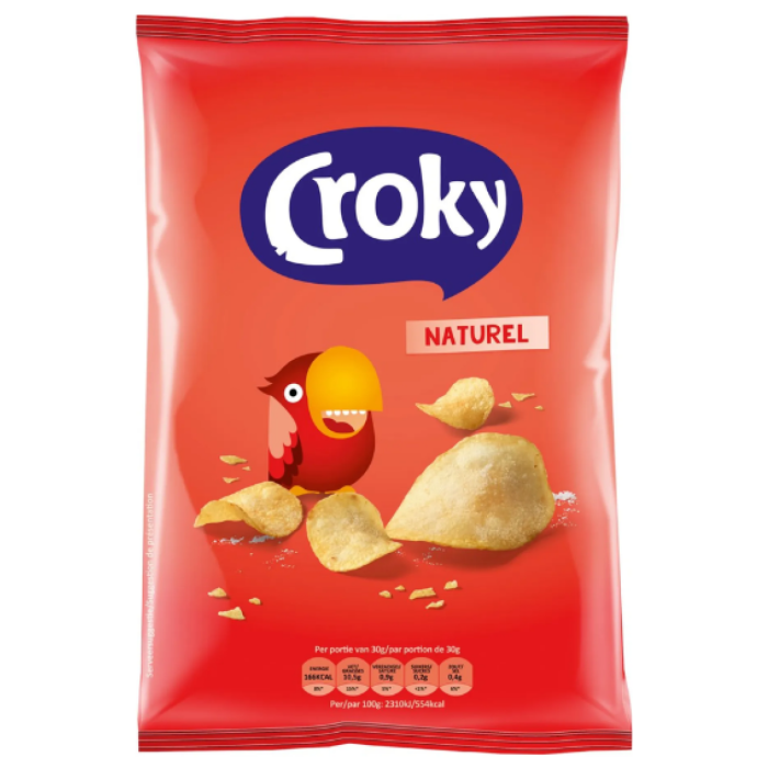 P.CROKY CHIPS NAT.12X100GR